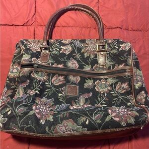 Elegant Floral Tapestry Tote Bag American Flyer